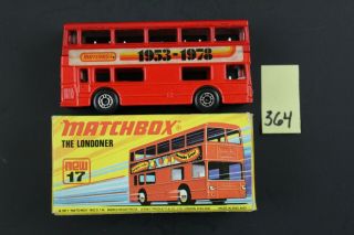 Vintage 1971 Lesney Matchbox Superfast The Londoner 17 With Box (364