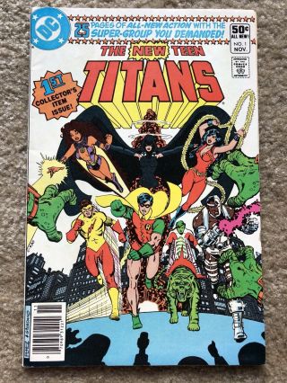 1980 The Teen Titans 1 F/vf George Perez Art
