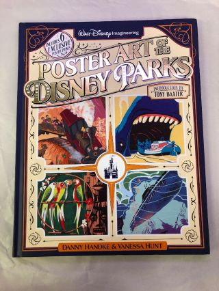 Rare Nr “poster Art Of The Disney Parks” Hardcover Book Includes All 6 Posters