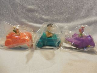 Flintstones Denny ' s Stone - Age Cruisers Toy Set of 6 Vehicles and Characters MIP 3