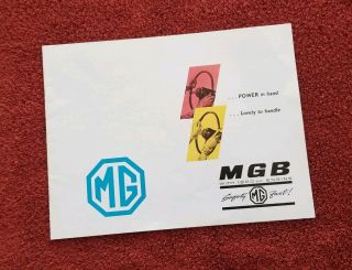 Mg Mgb Sales Advertising Brochure 1967 Printed In England