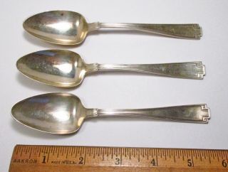 Antique 1913 3pc Gorham Usa Etruscan Pattern Sterling Silver 5 - 3/4 " Teaspoons