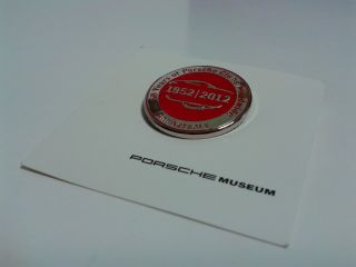 Enamel Automobile Pin Button 60 Years Porsche Club Worldwide Anniversary 2012