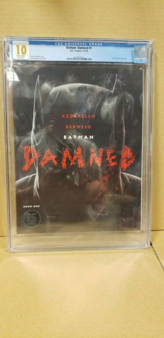 Batman Damned 1 Cgc 10.  0 Gem (dc Black Label) Brian Azzarello Lee Bermejo