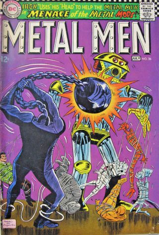 Metal Men 1967 26 Dc Silver Age Comics Fn - 5.  5