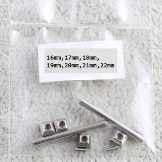 16mm - 22mm 2 X Stainless Steel Screws For Cartier Pasha Watch Strap Bars Lug