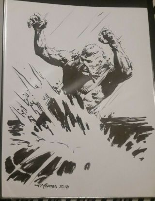 Tom Yeates Swamp Thing Art Sketch Dc Comics Superman Justice League
