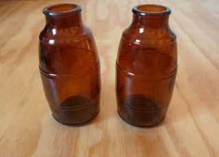 2 Collectable Australian Vintage Beer Bottles Keg Shaped - Unique -
