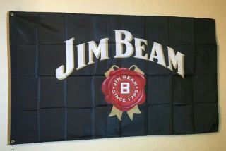 Jim Beam Logo 3x5ft Flag Banner Bar Promotion Tiki Decor Man Cave Whiskey Party