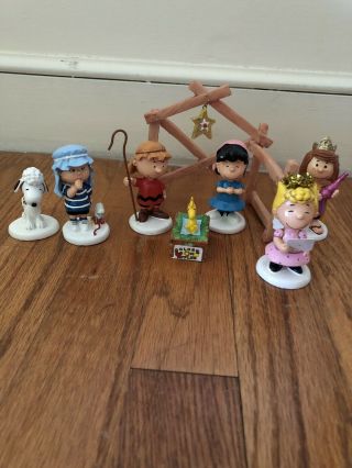 Peanuts Christmas Pageant Nativity Set Of 8 Department 56