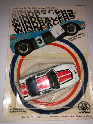 Zee Toys Windracers 1980 Made In Hong Kong Die - Cast With Moving Parts White Car
