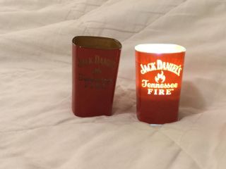 Jack Daniels Uk Tennessee Fire Light Up Shot Glass Very Rare