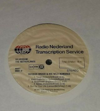 GOLDEN EARRING RADIO NEDERLAND TRANSCRIPTION LP w/ HERMAN BROOD WILD ROMANCE 2