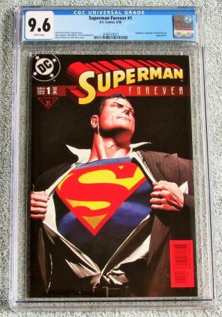 Superman Forever 1 Cgc 9.  6 - Alex Ross Cover 6/98 - Superboy,  Supergirl Appear.