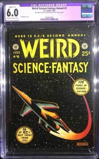 Weird Science - Fantasy Annual 2 - Ec Comics - Cgc Graded 6.  0 Cream/off White
