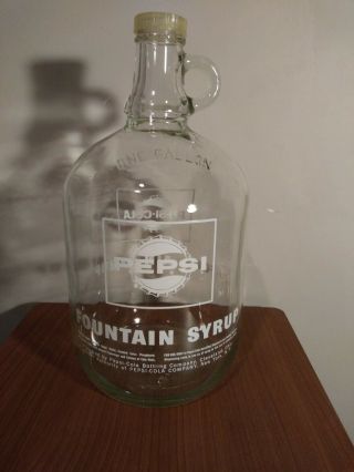Pepsi Soda Fountain Syrup One Gallon Glass Jug - Cleveland,  Ohio - L@@k