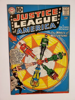 Justice League Of America 6 (vg 4.  0) 1961 " The Wheel Of Misfortune " Silver Age