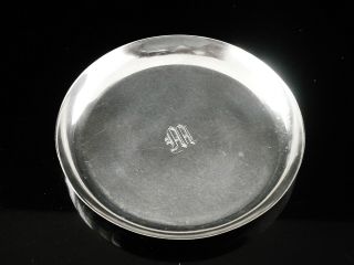 Sterling Silver Pin Dish Tray c.  1920 ' s,  Engraved with Letter M 3