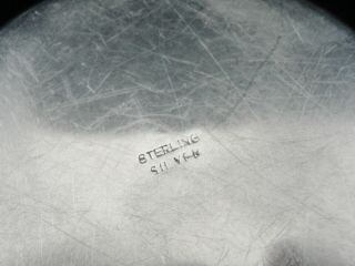 Sterling Silver Pin Dish Tray c.  1920 ' s,  Engraved with Letter M 5