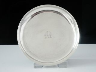 Sterling Silver Pin Dish Tray c.  1920 ' s,  Engraved with Letter M 6