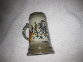 Collectable German King 7 Beer Stein.  Hand - Painted Deutschland Eagle 411