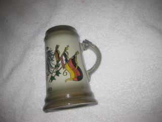 Collectable German KING 7 Beer Stein.  Hand - painted Deutschland Eagle 411 2