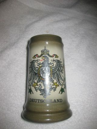 Collectable German KING 7 Beer Stein.  Hand - painted Deutschland Eagle 411 3