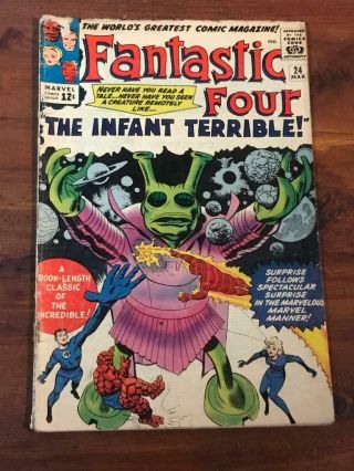 Fantastic Four 24 Marvel Comics 1964 Gd/vg