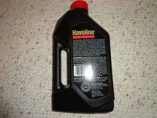 Vintage Texaco Havoline Synthetic Motor Oil 5w - 40 1 Quart Black Plastic 2