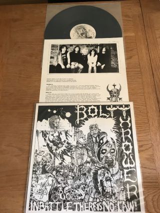 Bolt Thrower Album,  In Battle There Is No Law,  Sol11,  With Inner Sheet,  1988.