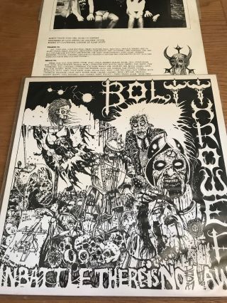 Bolt Thrower Album,  In Battle There Is No Law,  Sol11,  With Inner Sheet,  1988. 2