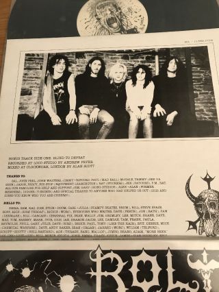 Bolt Thrower Album,  In Battle There Is No Law,  Sol11,  With Inner Sheet,  1988. 3