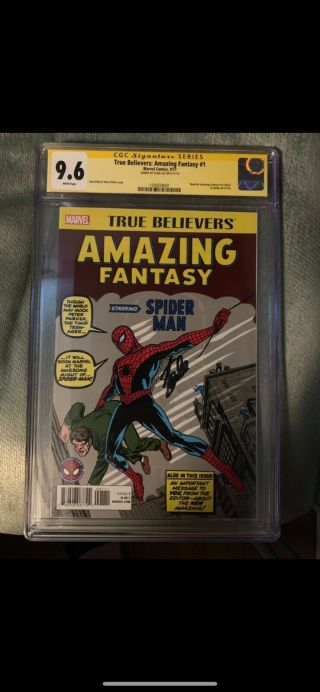 Fantasy 15 Reprint Cgc 9.  6 Signed By Stan Lee 
