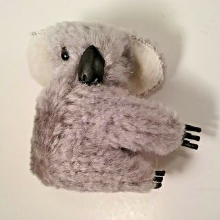 Vintage Gray Koala Bear Finger Hugger,  Clip - On Everywhere,  Cute Novelty Gift