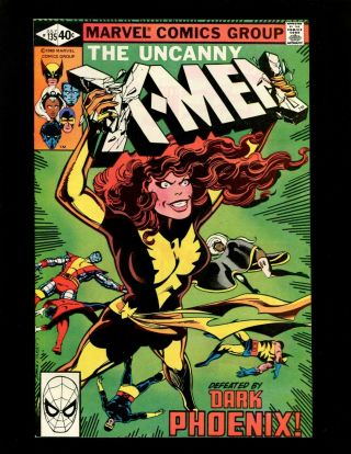 X - Men 135 Vf,  Byrne Austin 1st Full Dark Phoenix Beast Angel Banshee Spider - Man