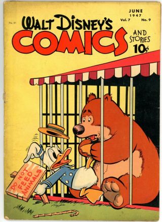 Walt Disney Comics And Stories Donald Duck By Barks 81 June 1947 Vg -