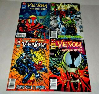 Venom Along Came A Spider 1 - 4 Complete Set 1996 Spider - Man Nm