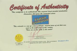 Flash Gordon Production Hand Painted Animation Cel w/ (2 - 49) 4