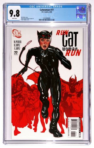 Catwoman 77 Cgc 9.  8 (nm/m) - White Pages - Adam Hughes Cover - 1231694005