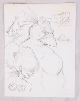 William Messner - Loebs Art Sketch,  Maxx W Jungle Queen,  12 " X 9 ",  2011