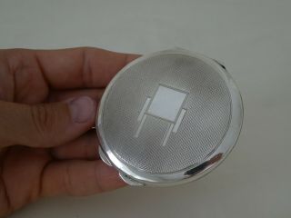Art Deco Silver Compact By S.  Blanckensee & Sons Birmingham 1937