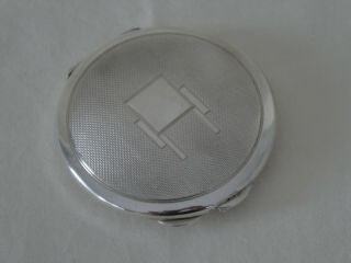 Art Deco Silver Compact by S.  Blanckensee & Sons Birmingham 1937 5