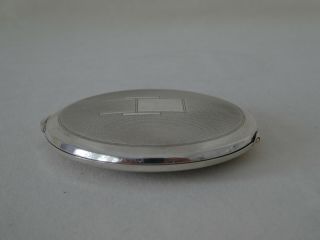Art Deco Silver Compact by S.  Blanckensee & Sons Birmingham 1937 8