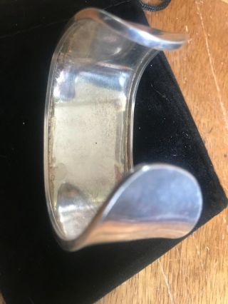 Vintage Solid Silver Wide Cuff Bracelet.  Very Heavy.  41.  4g 3