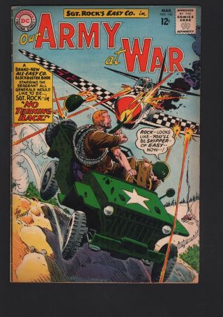 Our Army At War 140 Vg 4.  0 Cream To Off White Pages 3rd All Sgt Rock Issue