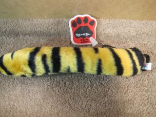 Vintage Exxon/esso Plush Tiger Tail 1970s Old Stock With Key Chain / Ring