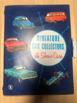 1966 Mattel 24 Car Miniature Car Collectors Show Case 5024 Hot Wheels Redlines