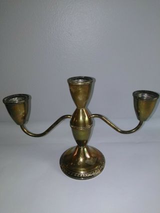 Antique Duchin Creation Sterling Silver Weighted Candlestick Holders Set of Two 3