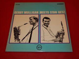 Vintage Gerry Mulligan Meets Stan Getz Lp 1963 Verve Records V6 - 8535