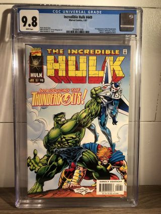 Incredible Hulk 449 Cgc 9.  8 White Pages 1st Thunderbolts
